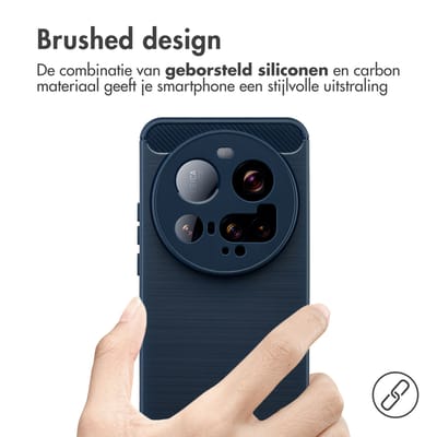 imoshion Hoesje - Geschikt voor Xiaomi 15 Ultra - Brushed Backcover - Donkerblauw