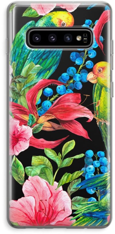 Case Company® - Hoesje geschikt voor Samsung Galaxy S10 Plus hoesje - Papegaaien - Soft Cover Telefoonhoesje - Bescherming aan alle Kanten en Schermrand