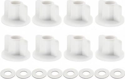 Toiletbril bevestigingsset met achtermoeren - 8-delige vervangingsset voor toiletbril