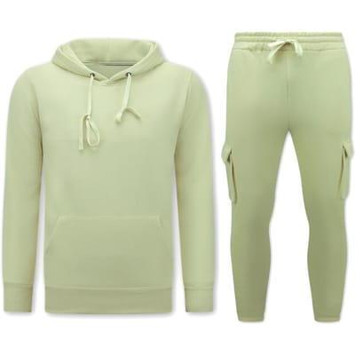 Tracksuit Heren - Oversized Joggingpak - Dik Geweven - Geel