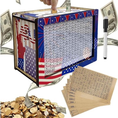 Houten Spaarpot - Geldkist Kluis - Geld Besparen - Met Muntenteller - 22 x 15.5 x 3 cm - Niet gespecificeerd