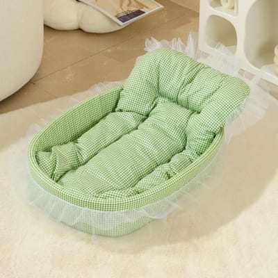 Huisdierbenodigdheden Alle Seizoenen Universeel Kattenbed Hondenbed Plakhaar Kleine Huisdier Kleine Hond Licht en Zacht Beddengoed 60 * 40 * 13cm groen