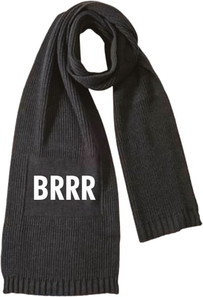 Brrr Sjaal zwart - Wit - soBAD. - Wintersport - Winter - Unisex - 100% Acryl - 180x30 cm