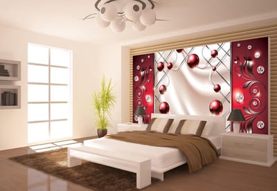 Red Diamond Abstract Modern Photo Wallcovering