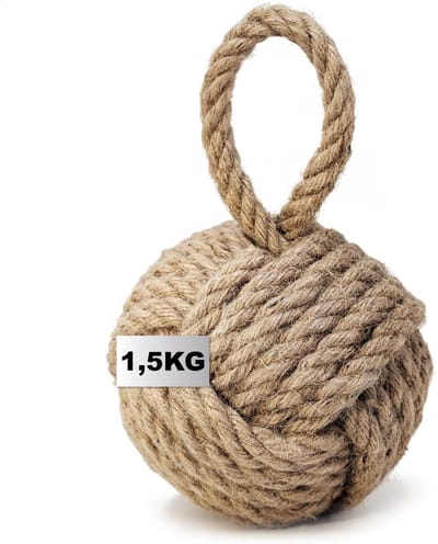 SnelShoppen - Heavy Duty Deurstoppers 1.5 kg - Turk's Cap Button Design - Monkey Fist Raamstopper - Functioneel Huishoudaccessoire voor Deuren en Vens