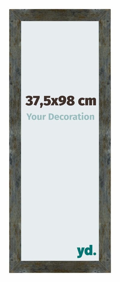 Your Decoration - Puzzellijst 37,5x98 cm - Blauw Goud Gemeleerd - Puzzellijst 1500-2000 stukjes - MDF Fotolijst - Mura