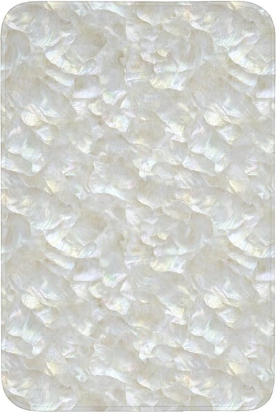 Badmat 60x90 cm - Antislip - Parelmoerglans - Wit - Schelp - Badmatten voor badkamer - Badkamermat - Douchemat - Badkamer mat