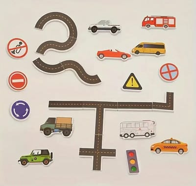 Schuim Voertuig Bad Speelgoed Set – Educatief & Leuk Douche Spel – EVA Puzzelauto's voor Kinderen – Ideaal Kerst-, Sinterklaas-, of Verjaardagscadeau