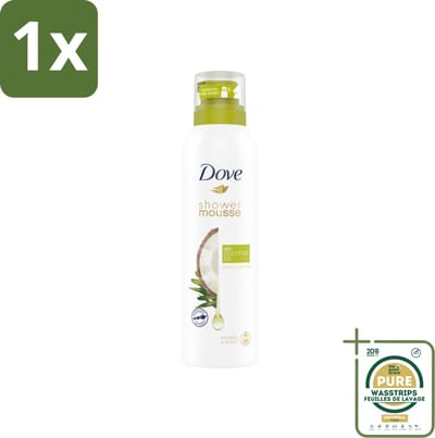 1 x Dove Shower Foam Coconut Oil 200 ml- Douche Mousse - Kokosolie Douche - Huid Verzorging - Scheerervaring - Wellness Douche