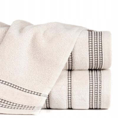 Luxe Badhanddoek Eurofirany Amanda Beige 70x140 cm - Zacht & Absorberend