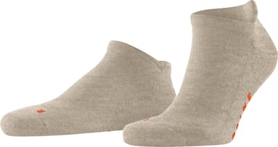 FALKE Keep Warm kort eenkleurig wol sneakersokken enkelsokken unisex beige - maat 37-38