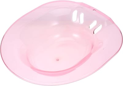 Zitbad Plastic - Bidet Toilet - Persoonlijke Hygiëne - Anti-overloop Gat - 38 cm Breed - Roze
