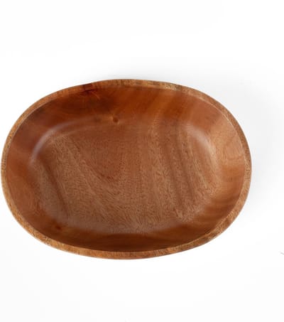 Khaya - ovale houten kom - voor salade, pasta & groente - eco-vriendelijk
