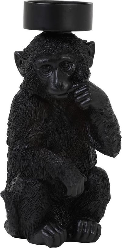 Light & Living - Kandelaar MONKEY - 16.5x15x32cm - Zwart