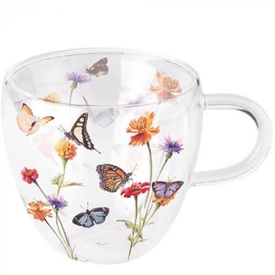 Theeglas dubbelwandig Butterfly 200ml