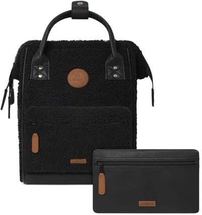 CABAIA vrije tijd rugzak rugzak met laptopvak Adventurer Fleece Backpack 10L Dhaka zwart