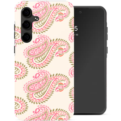 Selencia Hoesje - Geschikt voor Samsung Galaxy S24 FE - Backcover - Paisley Blush