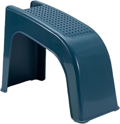 Voetenbankje - Pedicure stoel - Voetverzorging thuis - Antislip standaard - 37.5x28x16.5 cm - Blauw