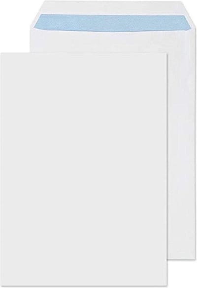 A4 Enveloppen – Hoge Kwaliteit – Met Plakstrip – 229 x 324 mm – Wit – 50 Stuks