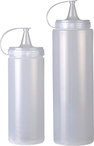 Urban Living doseerflessen/sausflessen - set 2x - met schenktuit - 400 en 700 ml
