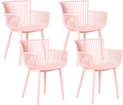 PESARO - Tuinstoel set van 4 - Roze - Kunststof