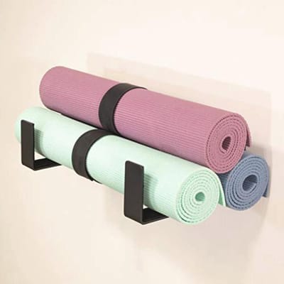 Yogamat Opbergrek voor 3 Matten - X-Large Fitness Organizer met Foam Roller en Wandhaken