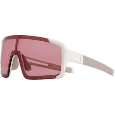 BBB Cycling Chester Narrow Fietsbril Heren en Dames - Sportbril Voor Smal Gezicht - Wielrenbril Met Grote Lens - Rubberen Pootjes - Mat Zwart MLC Roze - BSG-73
