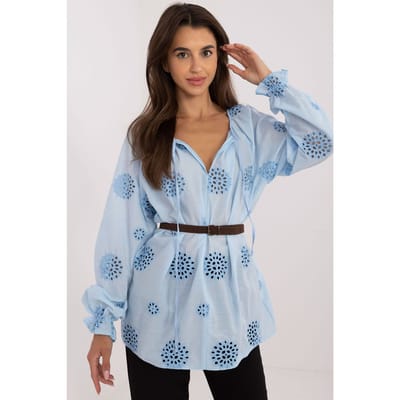 Rosé Poise Blouse - Blue / S/M