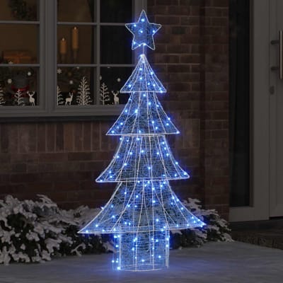 vidaXL Kerstboom 160 LED's Blauw 150 cm Acryl