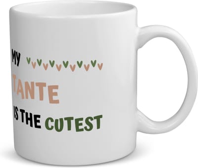 Akyol - my tante is the cutest koffiemok - theemok - Tante - schattige tante - verjaardagscadeau - verjaardag - cadeau - cadeautje voor tante - tante artikelen - kado - geschenk - gift - 350 ML inhoud