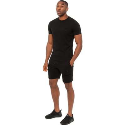 Enzo | Heren Slim Fit T-shirt & Fleece Shorts Set