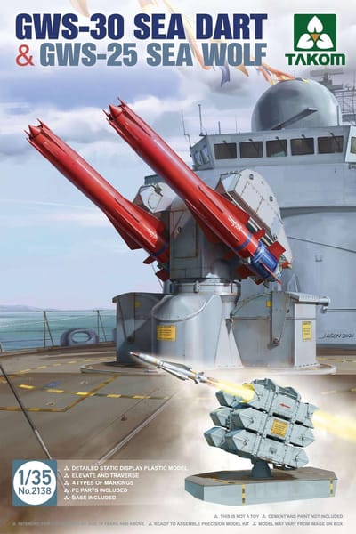 Takom Modelbouwpakket Militaire voertuigen - 2138 GWS-30 SEA DART - GWS-25 SEA WOLF Plastic - 1:35 - Modelbouw