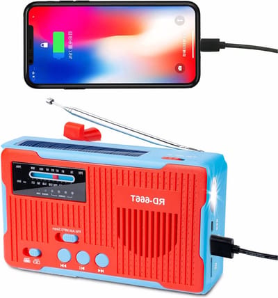 oCreon Solar Radio Dynamo - Handkurbel - SOS Licht - Leselamp - Oplaadbaar voor Noodsituaties