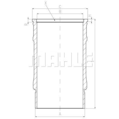 Voering, cilinderkop MAHLE 001 LW 00143 001