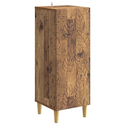 vidaXL - Dressoir - Oud - hout - 33 - x - 34,5 - x - 90 - cm - Bewerkt - hout