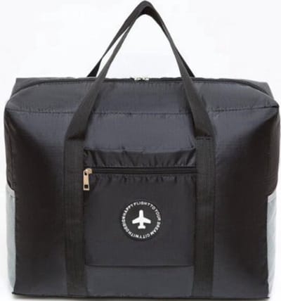 Opvouwbare Reistas Zwart - Reistas - Weekendtas - Reistas Voor Handbagage - Opvouwbare Reistassen Dames - Reistas Voor Op Koffer - Dames Tas - Damestas - Tas Voor Reizen - Sporttas - Zwarte Tas - Handbagage