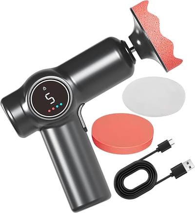 Draagbare Polijstmachine - Poelmachine Auto - Lak Herstellen - Dubbele Batterij - 2000mAh - Zwart