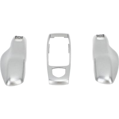 Auto Smart Sleutel Hoes Case Keyless Entry Afstandsbediening Sleutelhanger Beschermer Shell voor Panamera Cayenne 911 zilver