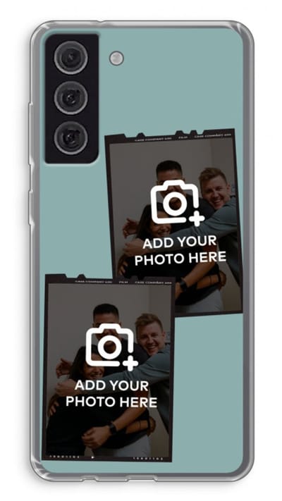 Gepersonaliseerd - Case Company® - Hoesje geschikt voor Samsung Galaxy S21 FE hoesje - Polaroid Zwart - Soft Cover Telefoonhoesje - Bescherming aan alle Kanten en Schermrand
