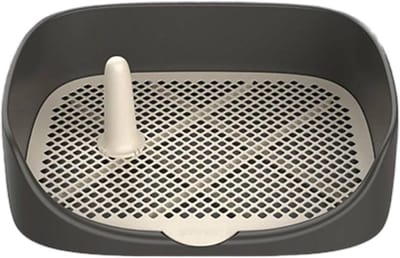 Honden Toilet - Urinoir Puppy - Zindelijkheidstraining - Versterkte Grille - 48x37x13 cm - Zwart