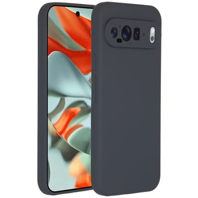Accezz Hoesje - Geschikt voor Google Pixel 9 Pro XL - Liquid Silicone Backcover - Donkerblauw