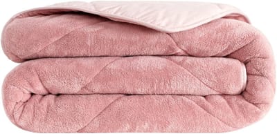 Dekbed zonder overtrek, 4 Seizoenen Dekbed, Teddy, Wasbaar Dekbed, Roze, 140x200 cm, Eenpersoons, Teddy Dekbedovertrek, 2 in 1 Dekbed, Hoesloos Dekbed, Ultra Soft Dekbed, Dubbelzijdig, Wasbaar, Zacht & Hypoallergeen, De Linde Home