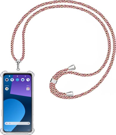 Telefoonkoord + Hoesje Geschikt voor Fairphone 5 - Lengte Verstelbaar - Telefoonketting - Shock Proof Case - Meerkleurig