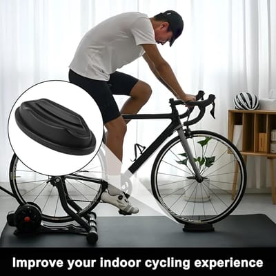 Voorwielsteun Fietstrainer - Fietsblok Rolidtrainer - Indoor Fietsen - Antislip Stabiliteit - 23 x 11 x 6 cm - Zwart