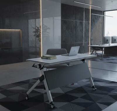 Opvouwbare Mobiele Vergadertafel met Stil Rolling Wielen – Flip-Top Kantoor- en Trainingsruimte Tafel – Modulair & Draagbaar – Casa Serena – Afmetingen op aanvraag – Casa Dorada