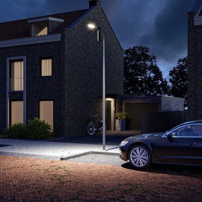 HOFTRONIC Lumin LED Straatlamp - Straatlantaarn - Type II - 6500K daglicht wit licht - 150 Watt 20250 lumen (135lm/W) - IP65-waterdicht - Flikkervrij