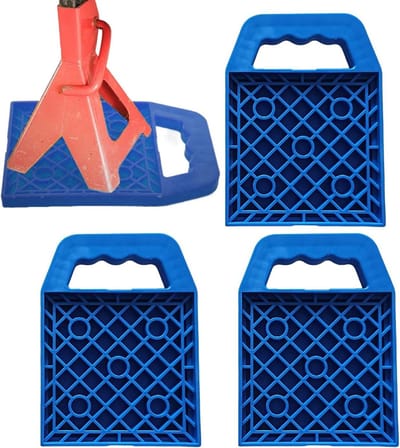 Camper Nivelleerblokken - Oprijblokken Caravan - Stabiliseren Voertuigen - Antislip Textuur - 23x17cm - Blauw