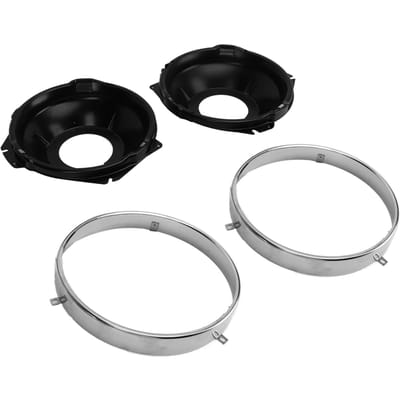1 Paire Anneau de Retenue de Phare H00001EB Kit Support de Phare Remplacement pour Chevy Camaro 1967 à 1969 black