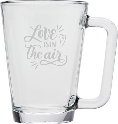 Gegraveerde theeglas 26cl Love is in the air - valentijnsdag - valentijn