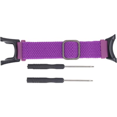Bracelet de montre tissé en nylon réglable à installer soi-même, bracelet de montre tissé unisexe de remplacement tressé violet